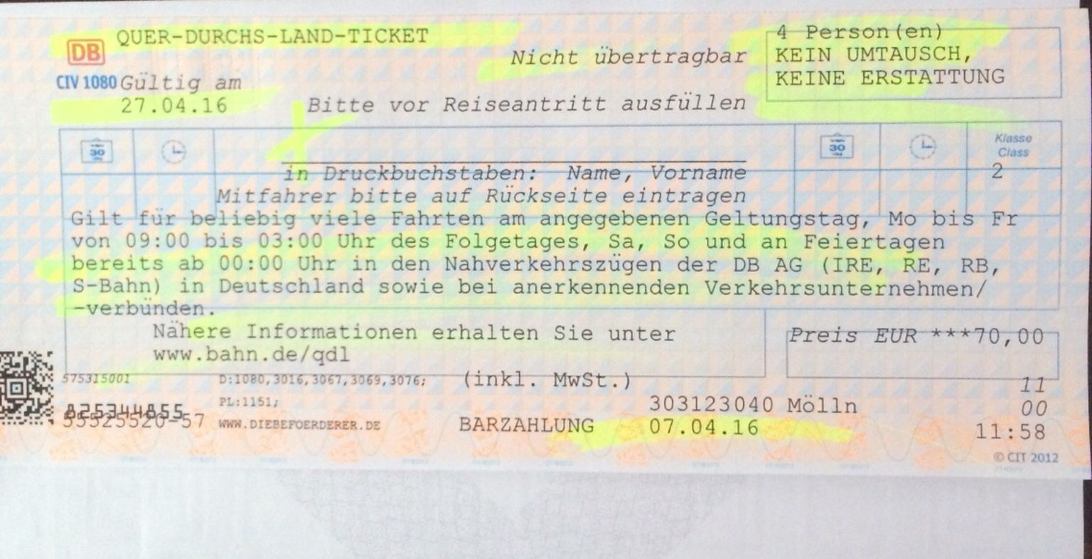 让旅途的舒适度大大提高 而德国铁路公司设计的德国铁路通票(germany
