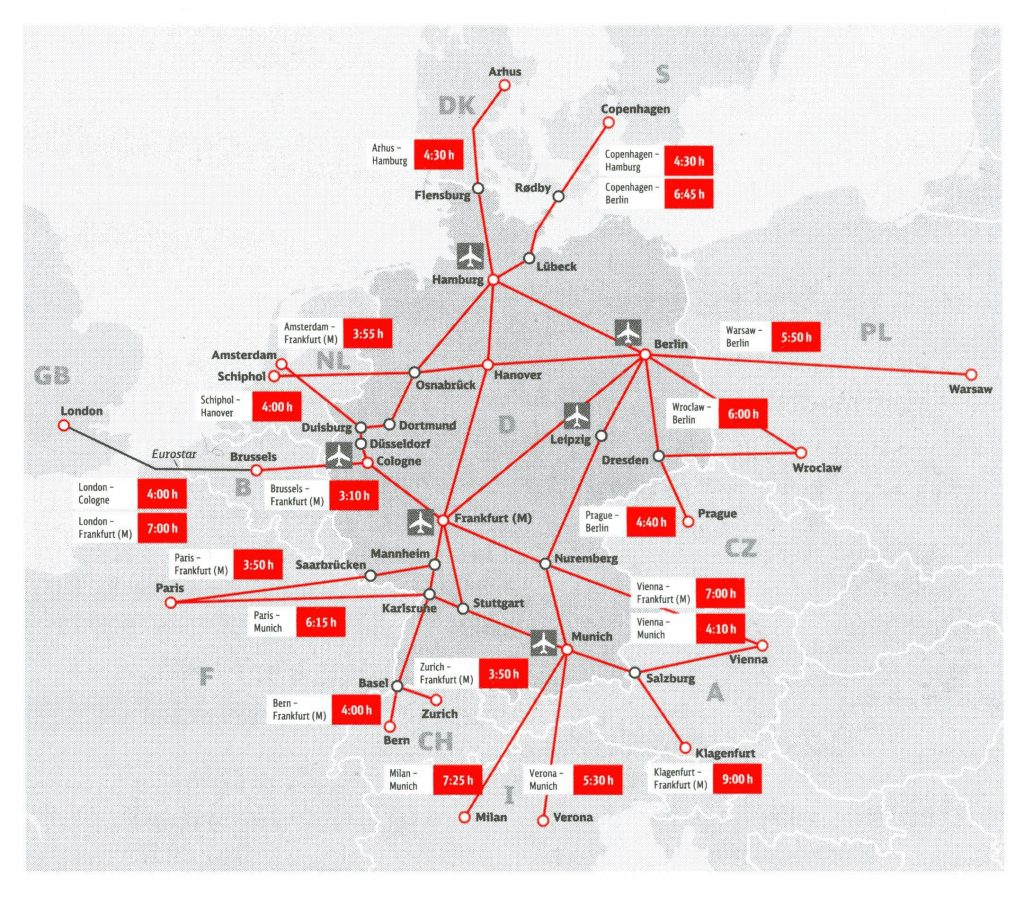 德国高铁线路图图片