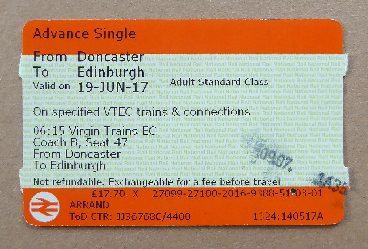 National rail advance single ticket