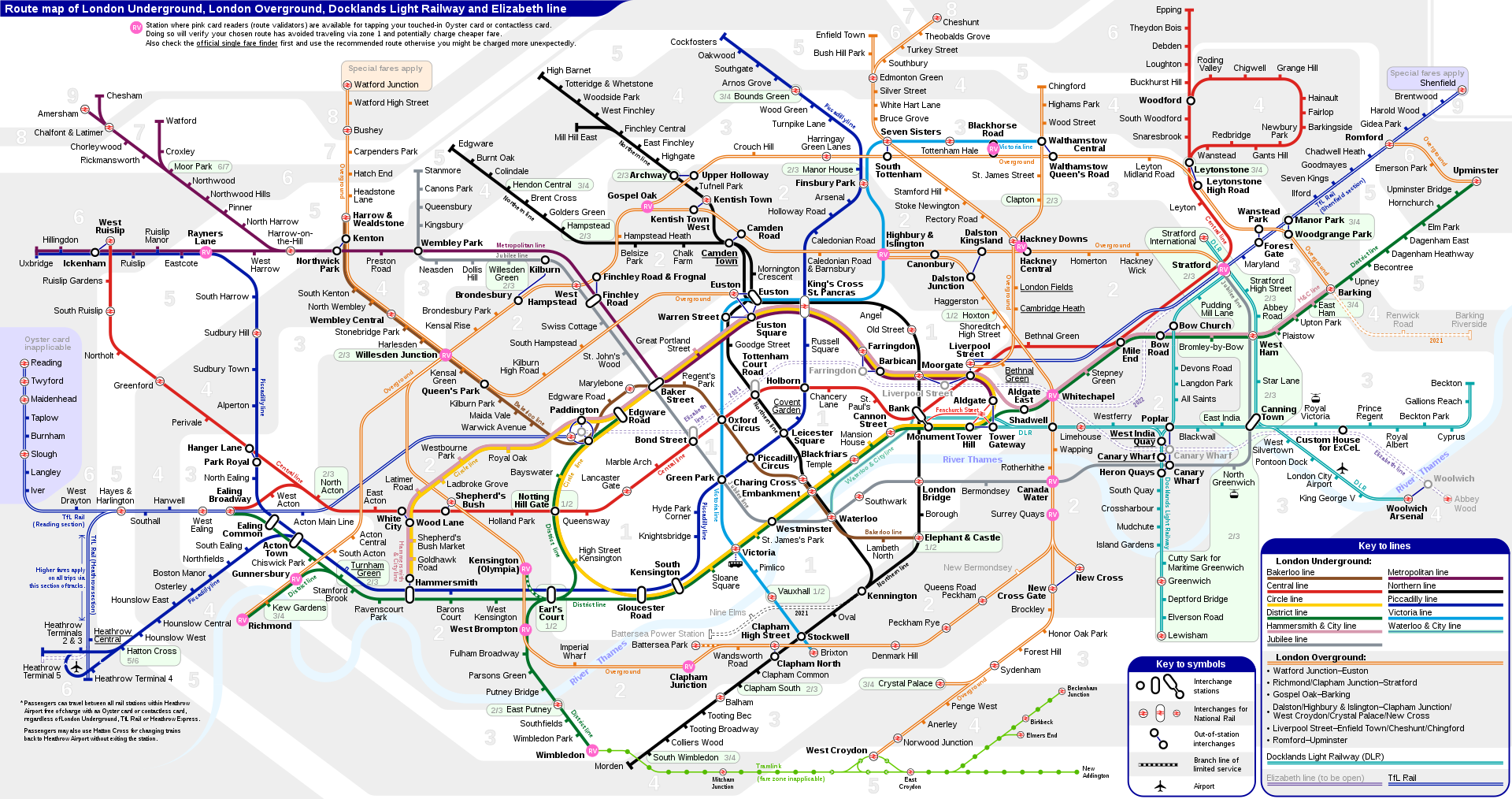 london city transportation zones