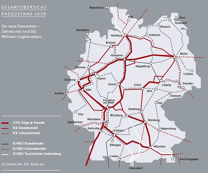 Germany Rail Map   DB Train 7 